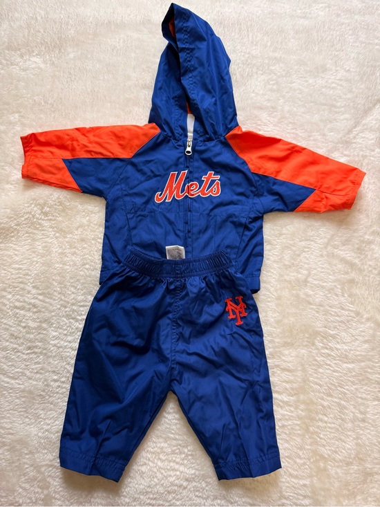 Majestic Other - New York Mets Rare Baby Windbreaker Set - Blue & Orange Size 0-3m